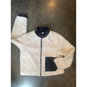 Juicy Couture Sherpa Snake Skin Jacket Women's L Fleece Zip Black Pocket